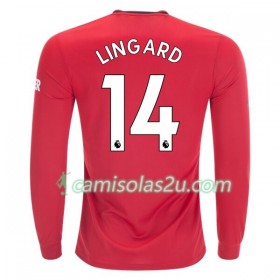 Camisolas de Futebol Manchester United Jesse Lingard 14 Equipamento Principal 2019/20 Manga Comprida